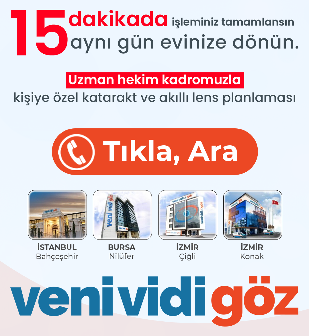 15 dakikada katarakt ameliyatı
